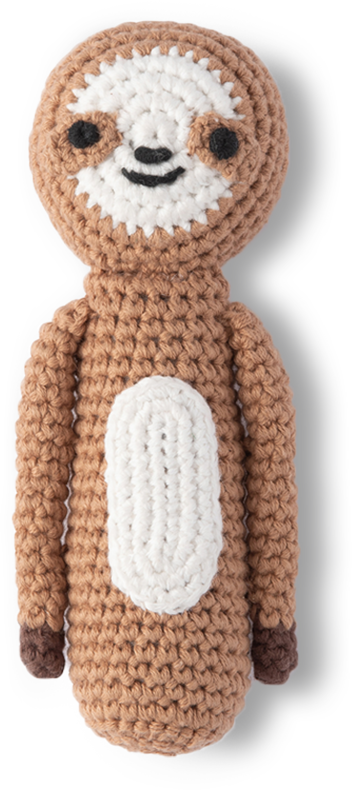 Weegoamigo Crochet Rattle - Sleepy Sloth