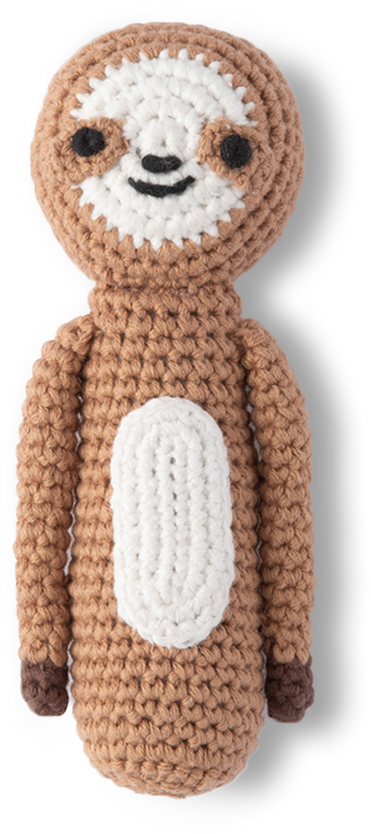 Weegoamigo Crochet Rattle - Sleepy Sloth